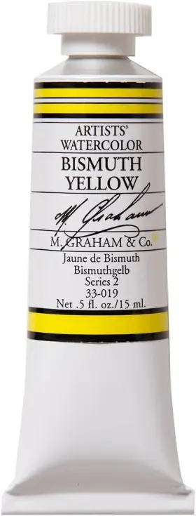 33-019 M. Graham & Co. 1/2-ounce Tube Watercolor 0.5 Fl Oz Pack Of 1 Bismuth Yellow