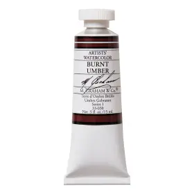 33-030 M. Graham & Co. 1/2-ounce Tube Watercolor Paint 0.5 Fl Oz Pack Of 1 Burnt Umber