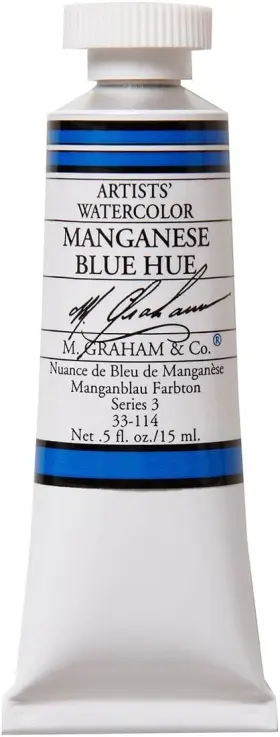 33-114 M. Graham & Co. 1/2-ounce Tube Watercolor 0.5 Fl Oz Pack Of 1 Manganese Blue Hue
