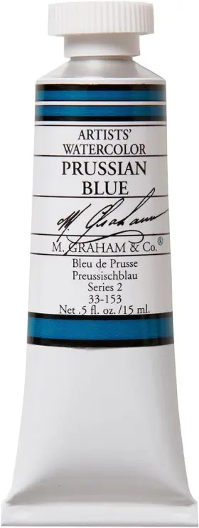 33-153 M. Graham & Co. 1/2-ounce Tube Watercolor 0.5 Fl Oz Pack Of 1 Prussian Blue