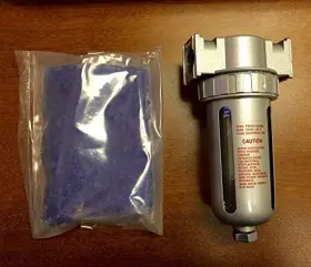 Made In Taiwan 795525334807 3/8 Inch Compressed Air Line Filter Desiccant Dryer Moisture Water Separator New