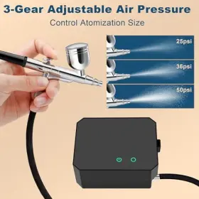 Madetec 774300071984 Airbrush Kit With Compressor - 50psi High-pressure Portable Air Brush 0 #3