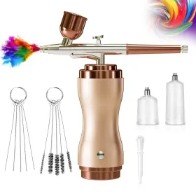 Madetec 774300076248 Airbrush Kit With Compressor Cordless - 48psi High-pressure 60min Working Tim