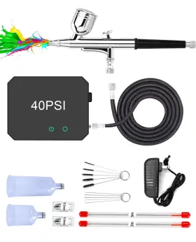 Aab200 Madetec Airbrush Kit With Compressor - High-pressure Portable Air Brush 0.2/0.3/