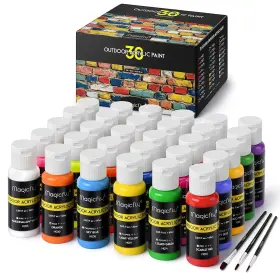 Mf6013-magicfly Magicfly Outdoor Acrylic Paint Set Of 2.03 Fl Oz Pack 30 Multicolored