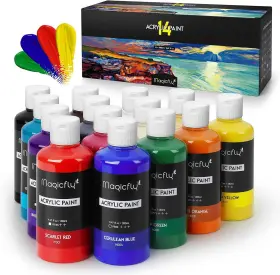 Mf6030-1-magicfly Magicfly Bulk Acrylic Paint 280ml 14 9.47 Fl Oz Pack Of Multicolored
