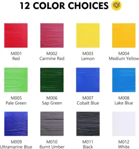 Mf8602-magicfly Magicfly Acrylic Paint 12 Colours/473ml 15.9 Fl Oz Pack Of Assorted #2