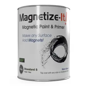 Magnetize-it 840139202575 Magnetic Paint And Primer Water 16 Ounce Pack Of 1 Grey
