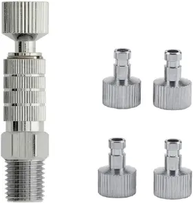 Man Hing 726084345959 1/8 Inch Airbrush Quick Release Coupling Disconnect Adapter Kit 5pcs Female Con