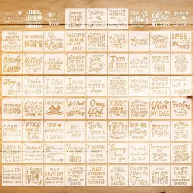 Marspark En-marspark-4117 66 Pcs Small Stencils For Crafts Reusable 3 Inch Painti