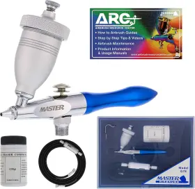Master Airbrush 313025398350 Gravity Feed Mini Sandblaster Kit - 1/2 Oz. Cup 0.5 Mm