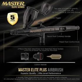 Master Airbrush 313050979944 Elite Plus Set Model 120 - Level Spray Performance Dual-a #2