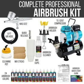 4336951539 Master Airbrush Cool Runner Ii Dual Fan Air Tank Compressor System Deluxe Kit #2