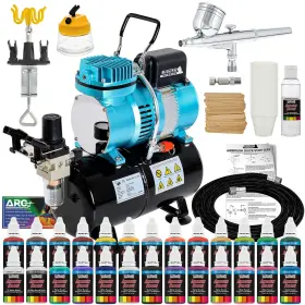 4336951539 Master Airbrush Cool Runner Ii Dual Fan Air Tank Compressor System Deluxe Kit