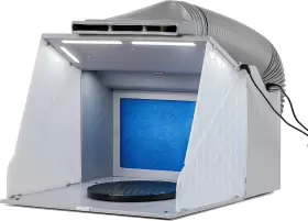 Master Airbrush 689791911964 Portable Hobby Paint Spray Booth Kit With 4 Led Lights