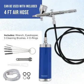 Master Airbrush 690002027008 Powerful Cordless Handheld Acrylic Paint Airbrushing System With #3