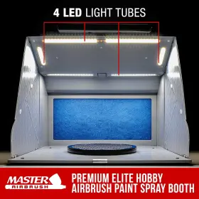 Master Airbrush 691160855946 Portable Hobby Paint Spray Booth Kit With 4 Led Lights #2