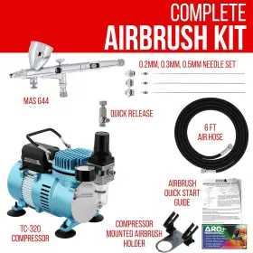 G444 Master Airbrush 691195044117 Cool Runner Ii Dual Fan Air Compressor System Kit With A Mm #2