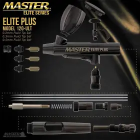 Master Airbrush 840234501351 Elite Plus Ultimate Set Model 120 - Level Spray Perfor #3