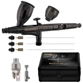 Master Airbrush 840234501351 Elite Plus Ultimate Set Model 120 - Level Spray Perfor