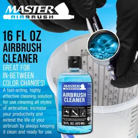 Master Airbrush 840234512791 Cleaner 16-ounce Pint Bottle - Fast Acting Cleaning Solution Quickly Remove #2