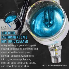 Master Airbrush 840234512791 Cleaner 16-ounce Pint Bottle - Fast Acting Cleaning Solution Quickly Remove #3