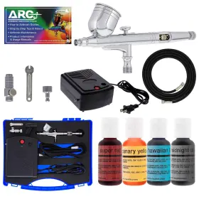 Master Airbrush 844825028890 Cake Decorating Airbrushing System Kit With A Set Of 4 Chefmaste