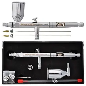 Sb88 Master Airbrush 844825041400 Pro Set Dual-action Side Feed Kit With 3 Nozzle Sets 0.3 0.5