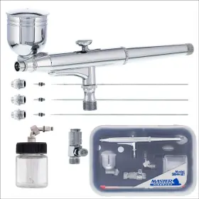 Sb844 Master Airbrush 844825072411 Pro Set Dual-action Side Bowl Feed With 3 Nozz