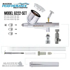 Master Airbrush 844825072879 Cool Runner Ii Dual Fan Air Tank Compressor System Kit With A #3