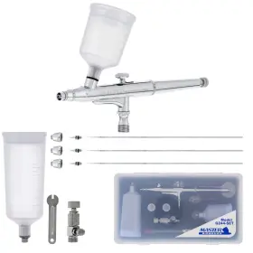 G244 Master Airbrush 844825073562 Performance Set Dual-action Gravity Feed With 3 Nozz