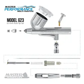 Master Airbrush 844825074576 Airbrushing System Kit With A G23 Multi-purpose Gravity Feed Dual-action Airb #3