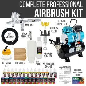 Master Airbrush 844825083134 Cool Runner Ii Dual Fan Air Storage Tank Compressor System Kit With A G44 F Inch #2