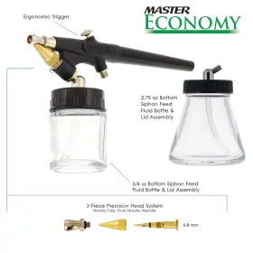 Master Airbrush 844825090248 Set-kit-single Action-siphon Feed-external Mix-sunless Tanning #2
