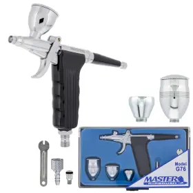 Master Airbrush 844825090385 Model G76 Multi-purpose Pistol Trigger Fixed Dual-action 0.3 Mm Tip