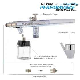 Master Airbrush 844825091962 Performance S68 Multi-purpose Precision Dual-action Siphon Feed Airbru #2