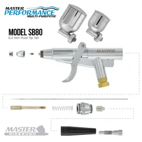 Sb80 Master Airbrush 844825091979 Model Multi-purpose Pistol Trigger Fixed Dual-action Set Kit - #3