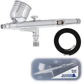 Master Airbrush 844925019989 Model G23 Multi-purpose Dual-action Gravity Feed Set Ki