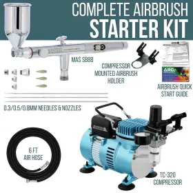 Sb88 Master Airbrush 844925044820 Pro Set Dual-action Side Feed Kit With Cool Run #2
