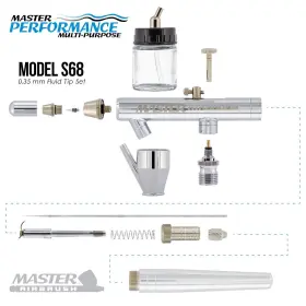 Master Airbrush 844998008941 Performance S68 Multi-purpose Precision Dual-action Siphon Feed #3