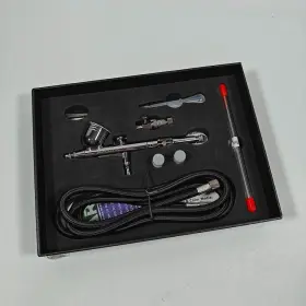 G233 Master Airbrush 844998055235 Pro Set Gravity Kit 2 Fluid Tips Air Hose Open Box G233-set