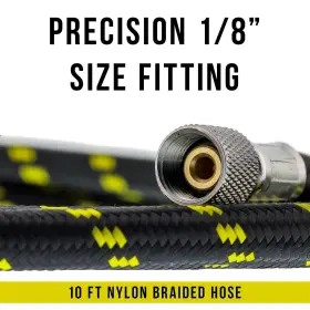 Master Airbrush 845927032709 10 Foot Nylon Braided Hose With Inline Moisture Trap Filter And Stan #2