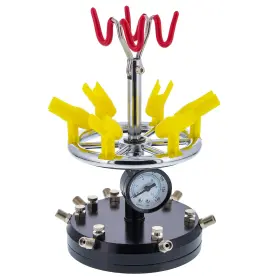 Master Airbrush 845927032723 6 Station Holder With Air Manifold - Holds 8 Airbrushes Regulat
