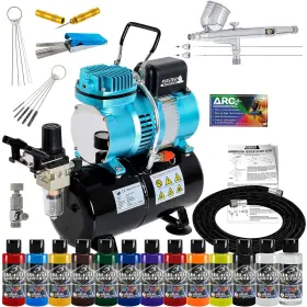 G233 Master Airbrush 848849072983 Cool Runner Ii Dual Fan Air Tank Compressor System Kit With Professional