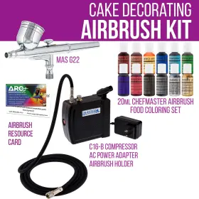 Master Airbrush 848849073195 Cake Decorating Airbrushing System Kit With A Set Of 12 Chefm #2