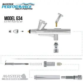 Master Airbrush 848849074383 Airbrushing System Kit With 8 Color Water-based Face And Body Art #3