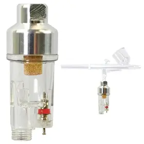 Master Airbrush 848849080292 Premium In-line Mini Air Filter And Water Trap Connects Directly On
