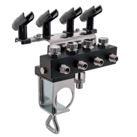 Master Airbrush 848849085280 Holder Station With 4-way Air Splitter Manifold Holds Up To 4 Airbrushes - C