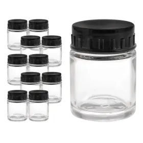 Tb-001 Master Airbrush 848849088700 Pack Of 10 Empty 3/4 Ounce 22cc Glass Jar Bottles W