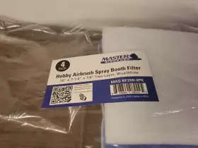 Master Airbrush 848849089295 Hobby Spray Booth Filter Set Fits Paasche Mix #3